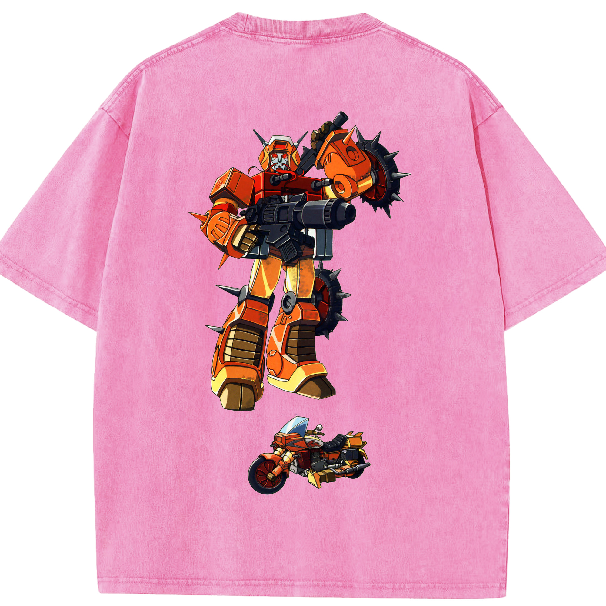 （画像用）  綿100% ヴィンテージ風 半袖Tシャツ（背面プリント）